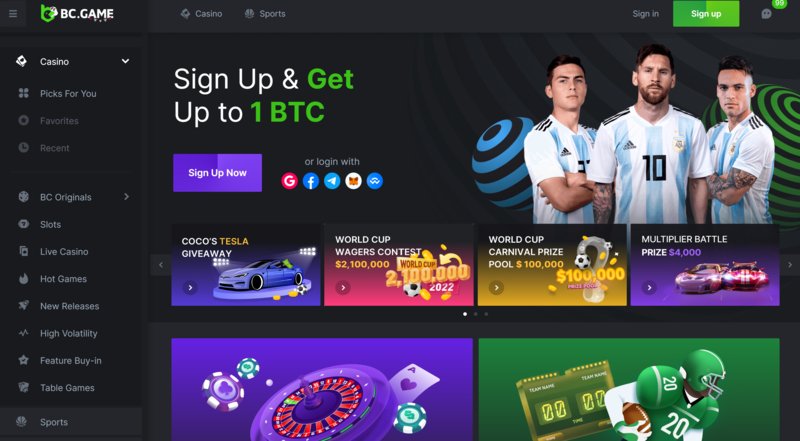 Découvrez l'univers du BC Game Casino FR